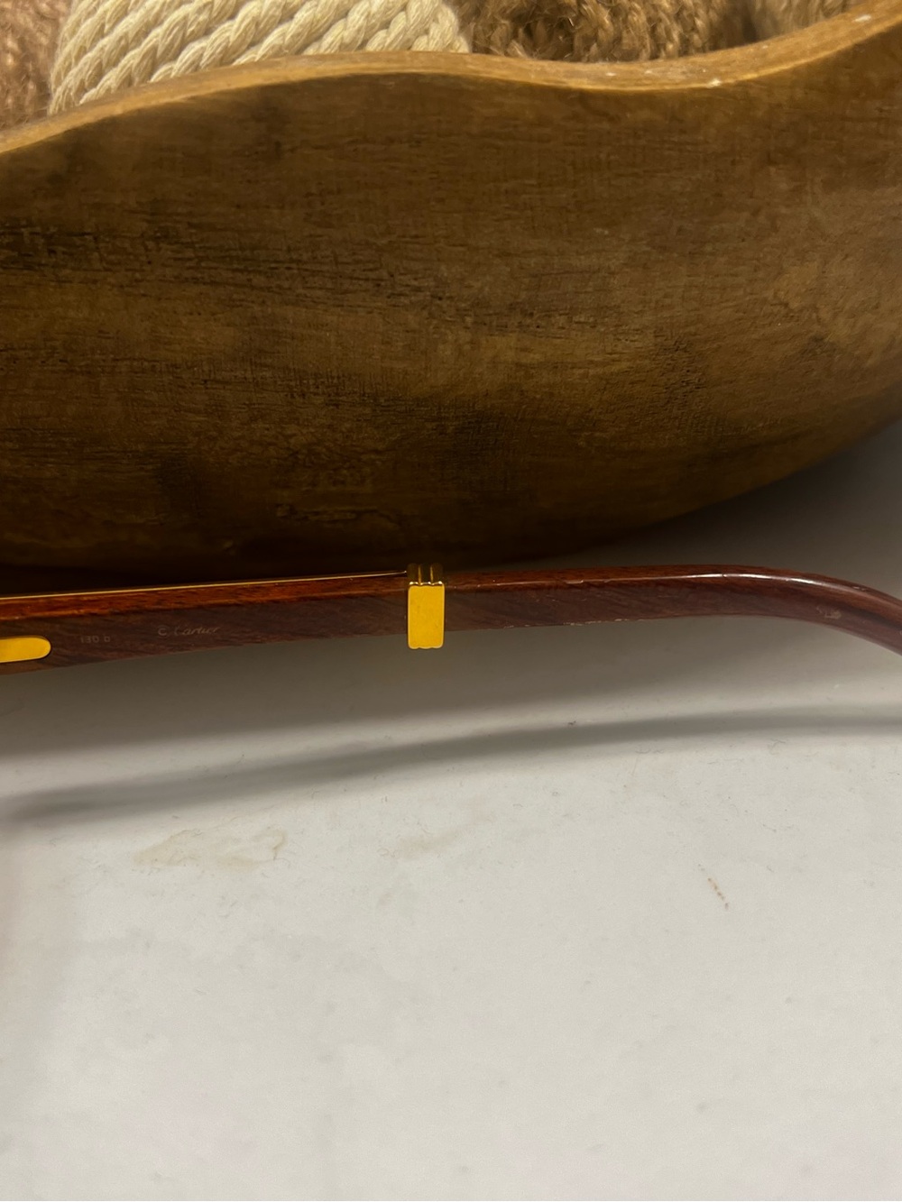 Cartier Gold Frame Sunglasses with Brown Lenses - Picture 10 of 10